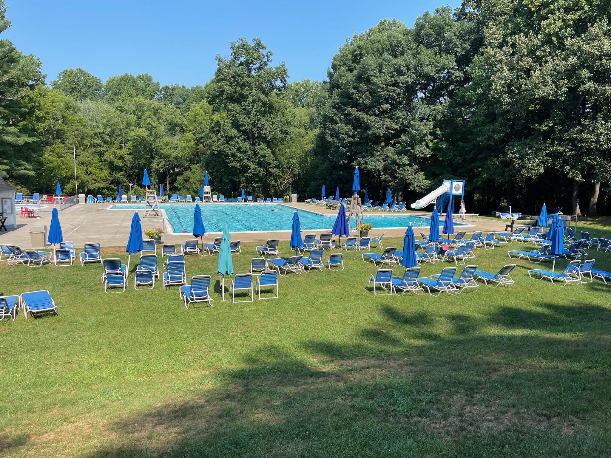 One of the pool's picnic areas